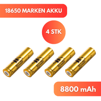 18650 Akku 8800 mAH 4.2V Lithium - Ionen - Waagemann