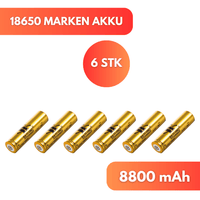 18650 Akku 8800 mAH 4.2V Lithium - Ionen Markenakku - Waagemann