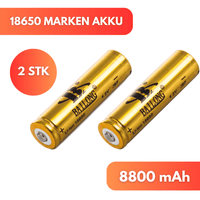 18650 Akku Ladegerät mit 4x 8800 mAH 4.2V Lithium - Ionen Markenakkus (ebay) - Waagemann