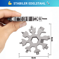 18in1 Schneeflocken - Multifunktionswerkzeug aus Edelstahl mit edler Geschenkbox - Waagemann