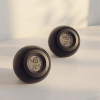 2 STÜCK Elektronisches LCD Hygrometer - und Thermometer mit Ständer (rund) - Waagemann