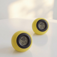 2 STÜCK Elektronisches LCD Hygrometer - und Thermometer mit Ständer (rund) - Waagemann