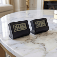 2 STÜCK Elektronisches LCD - Thermometer & Hygrometer mit Ständer - Waagemann