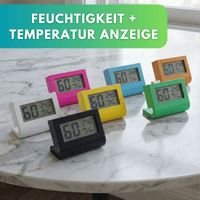 2 STÜCK Elektronisches LCD - Thermometer & Hygrometer mit Ständer - Waagemann