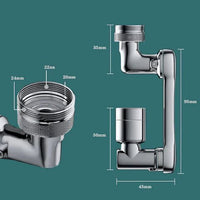 Anti - Spritz 1080° Wasserhahn Düse Siebaufsatz Strahlregler - Waagemann