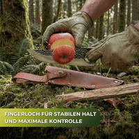 Camping Messer - Outdoor Messer Feststehend - Bushcraft - Messer mit Lederscheide - Full - Tang - Messer - Campingmesser - Survival Campmesser - Waagemann