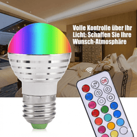 E27 3W RGB LED Glühbirne mit Farbwechsel Kerzenlicht Lampe mit Fernbedienung - Waagemann