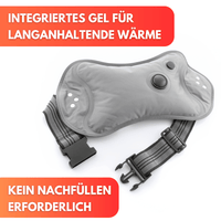 Elektrische Wärmflasche kabellos mit Gürtel - 6 Stunden konstante 65° Grad - Waagemann
