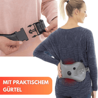 Elektrische Wärmflasche kabellos mit Gürtel - 6 Stunden konstante 65° Grad - Waagemann