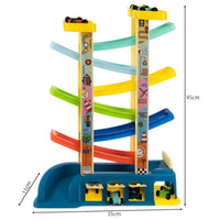 Grosse Spielrutsch & Rennbahn Station mit 8 Autos - Waagemann