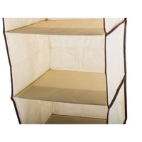 Hänge - Organizer für Kleiderschrank, 10 Regalfächer, 30x30x60 cm, beige - Waagemann