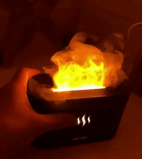 iFLAME - Ultraschall Aroma Luftbefeuchter mit Kaminfeuer - Effekt - Waagemann