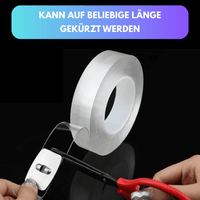 InfinityTape - Ultra starkes doppelseitiges NANO - Klebeband (wiederverwendbar) - Waagemann