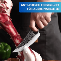 KENSETSU Hochwertiges Küchenmesser Knochenmesser Ausbeinmesser mit Lederschneide Lederetui - Waagemann
