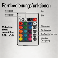 LED Lichtmodul mit Fernbedienung & Touch - Bedienung - 16 Farben - Mondlampe LED Modul - Waagemann