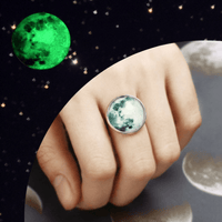 'Mondschein' Ring - Fluoreszierend (leuchtet in der Nacht) - Waagemann