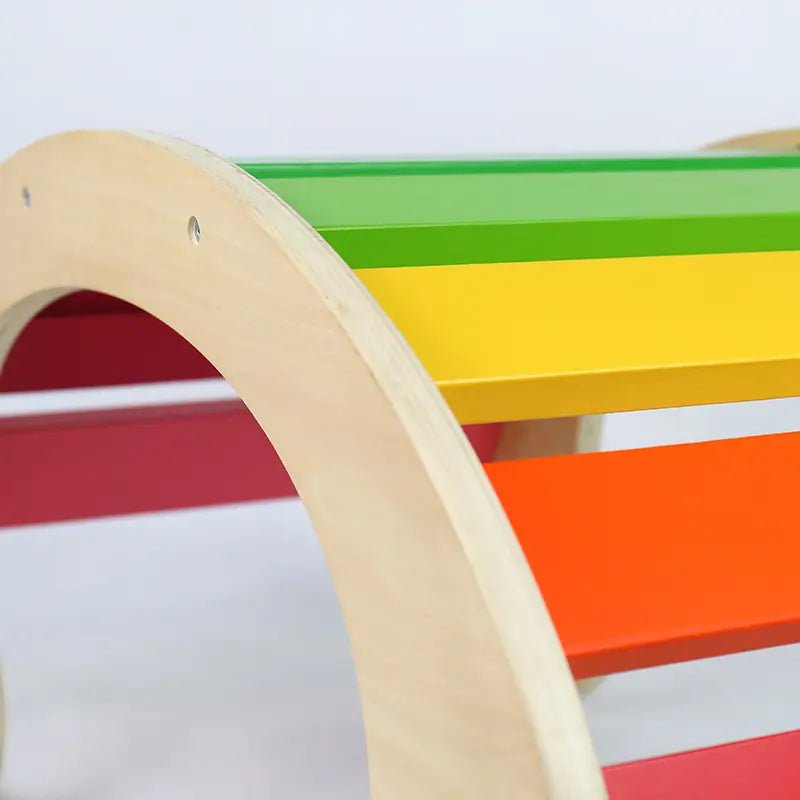 Montessori Kletterbogen aus Holz Indoor Klettergerüst Wippe - Waagemann