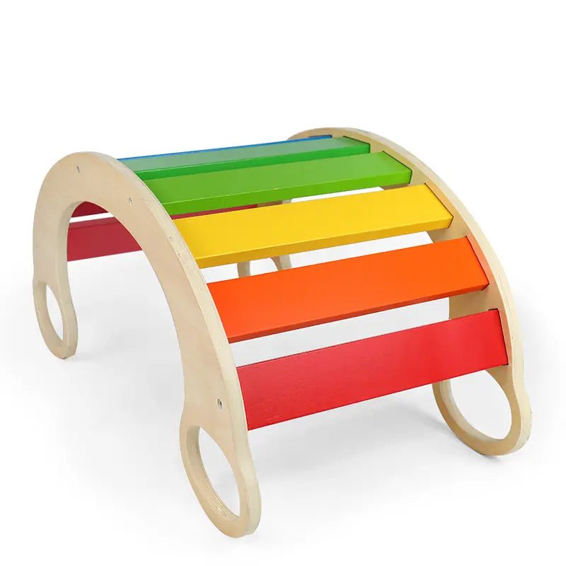 Montessori Kletterbogen aus Holz Indoor Klettergerüst Wippe - Waagemann