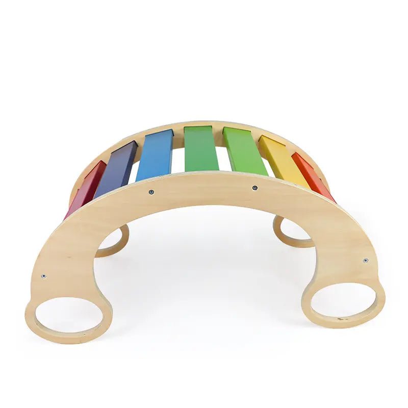 Montessori Kletterbogen aus Holz Indoor Klettergerüst Wippe - Waagemann