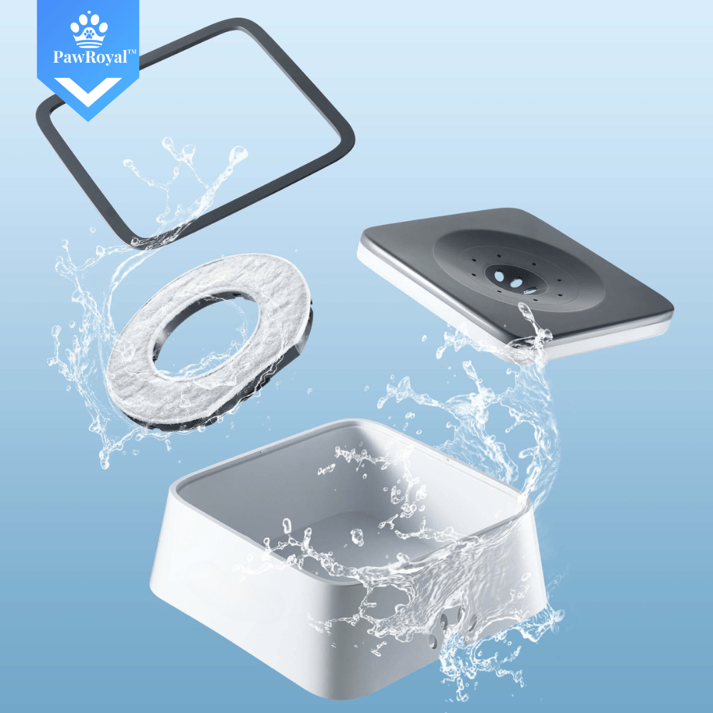 PawRoyal™ Auslaufsicherer Wassernapf 2L mit Aktivkohle Filter - Waagemann
