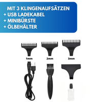 Profi Akku Bart - & Haarschneidemaschine mit LCD Display - Waagemann