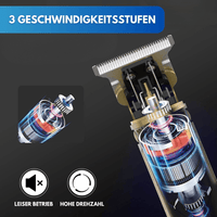 Profi Akku Bart - & Haarschneidemaschine mit LCD Display - Waagemann