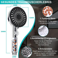 Wassersparender 5 Modi Duschkopf mit 3 - fach Filter - Waagemann