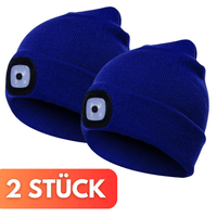 XtremeBeam™ Wiederaufladbarer LED Beanie - 2 STÜCK - Waagemann