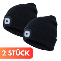 XtremeBeam™ Wiederaufladbarer LED Beanie - 2 STÜCK - Waagemann