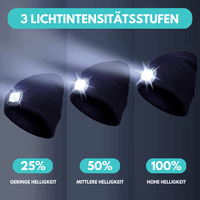 XtremeBeam™ Wiederaufladbarer LED Beanie - 2 STÜCK - Waagemann