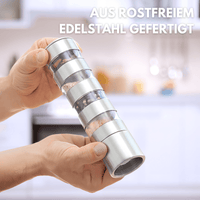 4 IN 1 Edelstahl Gewürzmühle Salz & Pfeffermühle - Waagemann
