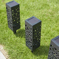 Solarbetriebene Gartenleuchte im klassischen Vintage-Stil (2er Set)