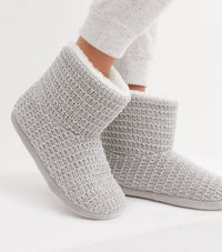 Damen Strick Chenille Hüttenschuhe - Waagemann