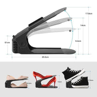 Doppeldeck Schuhregal Ablagesystem (4er Set) - Waagemann