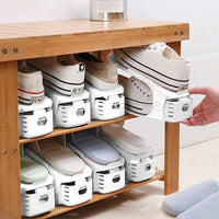 Doppeldeck Schuhregal Ablagesystem (4er Set) für 8 Schuhe - Waagemann