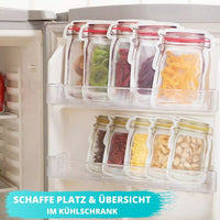 Ecozip - Wiederverwendbare Zip Beutel im Einmachglas Design(6er Set) - Waagemann