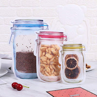 Ecozip - Wiederverwendbare Zip Beutel im Einmachglas Design(6er Set) - Waagemann