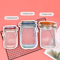 Ecozip - Wiederverwendbare Zip Beutel im Einmachglas Design(6er Set) - Waagemann