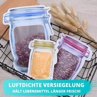 Ecozip - Wiederverwendbare Zip Beutel im Einmachglas Design(6er Set) - Waagemann
