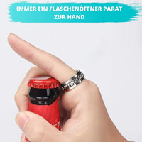 Edelstahl Rotierender Fingerring Flaschenöffner (Unisex) - Waagemann