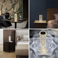Edle Kristall Lampe mit Farbwechsel Touchfunktion & Fernbedienung - Waagemann