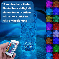 Edle Kristall Lampe mit Farbwechsel Touchfunktion & Fernbedienung - Waagemann
