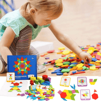 Geometrische Figuren Puzzle aus Holz - Fördert räumliches Denken von Kindern - Waagemann
