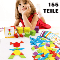 Geometrische Figuren Puzzle aus Holz - Fördert räumliches Denken von Kindern - Waagemann