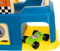 Grosse Spielrutsch & Rennbahn Station mit 8 Autos - Waagemann