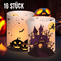 Halloween Tischdeko Windlichter (16 STÜCK) - Waagemann