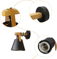 Hölzerne Wandlampe im skandinavischen Design - Waagemann