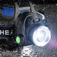 HyperCree - 3 Modi LED Stirnlampe mit USB-Ladegerät - Waagemann