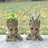 Kopie von Baby Groot Pflanztöpchen & Stiftehalter (handbemalt) 2 - Waagemann