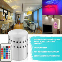 Moderne "Swirl" LED Lampe (8 Farben) Mit Fernbedienung - Waagemann